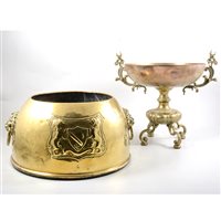 Lot 524 - Brass jardiniere