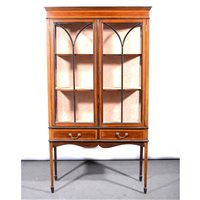 Lot 381 - Late Victorian mahogany china cabinet