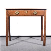 Lot 510 - George III oak side table