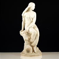 Lot 51 - Minton Parion ware figure, 'Miranda', 39cm