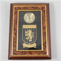 Lot 364 - Football interest, Aston Villa wall clock by Ken Broadbent.