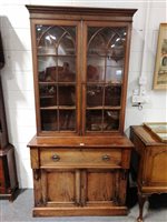 Lot 542 - Victorian mahogany secretaire bookcase