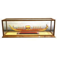 Lot 197 - Scale model, Royal Barge of Thailand, in hardwood framed display case.
