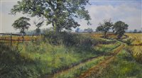 Lot 375 - Martin Taylor, Bridlepath, Cank Farm, Brington, watercolour.