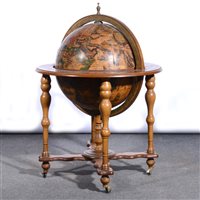 Lot 403 - Reproduction novelty drinks stand, designed as an antique terrestrial library globe.