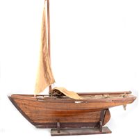 Lot 172 - Vintage model, probably a Thames barge, length 62cm.