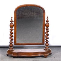 Lot 400 - Victorian mahogany toilet mirror, and a smaller table mirror, (2).