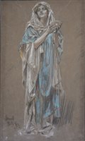 Lot 392 - Bernard Partridge, The Acolyte, pastel