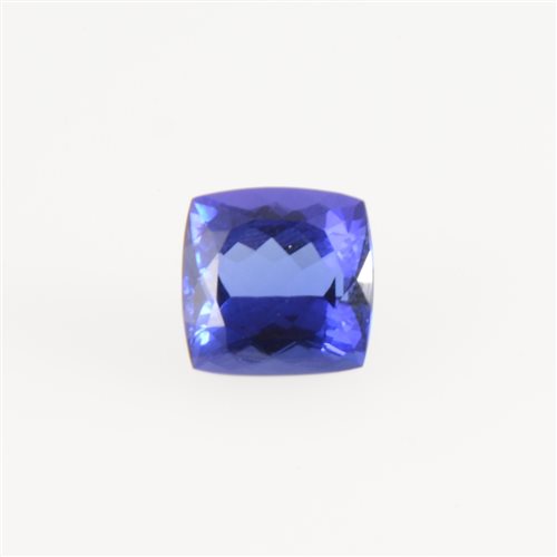 Lot 276 - Tanzanite - a square cushion modern brilliant cut tanzanite, International Gemological Institute Certificate dated November 2009 states: origin - Merelani Northern Tanzania