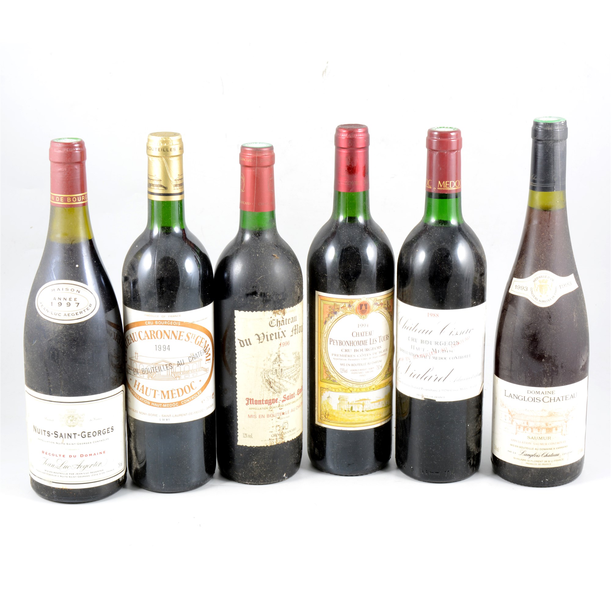 Lot 72 Six Bottles Of Assorted Red Table Wines