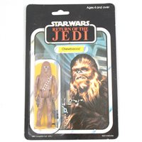 Lot 223 - Star Wars figure Chewbacca, sealed in original Return of the Jedi blister pack box, 65 back.