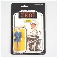 Lot 225 - Star Wars figure Han Solo (Hoth Outfit), Palitoy, sealed in original Return of the Jedi blister pack box, punched 65 back.