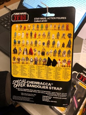 Lot 226 - Star Wars figure Darth Vader, Palitoy, sealed in original Return of the Jedi blister pack box, punched 65 back.