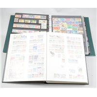 Lot 137 - A collection of stamps, comprising an album covering the Far East, Hong Kong, Malaysia, Brunei and Singapore, and three stock books covering the rest of the world. (1 box)