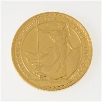 Lot 312 - A 100 Pound Elizabeth II Britannia Coin 2014, 1oz of Fine Gold.