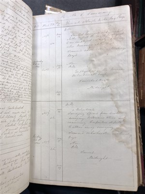 Lot 156 - Naval Log of the proceedings of Captain Sir Edward Belcher between December 12th 1843 and (May 24th 1845), kept by J H Marryat.
