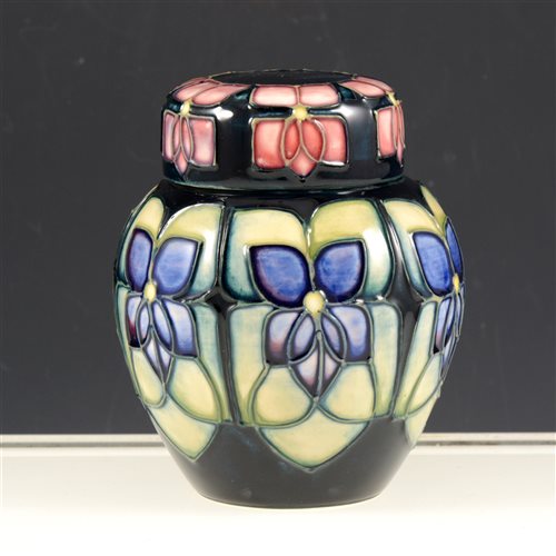 Lot 29 - Moorcroft ginger jar, Violet pattern