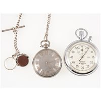 Lot 329 - A silver open face pocket watch with silver dial and plain case hallmarked London 1835, the movement named Benj'n Russell Norwich 58013