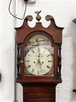 Lot 206 - Victorian stained mahogany longcase clock