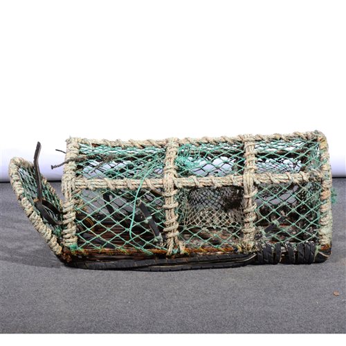 Lot 388 - A large soft eye creel lobster pot, 95cm