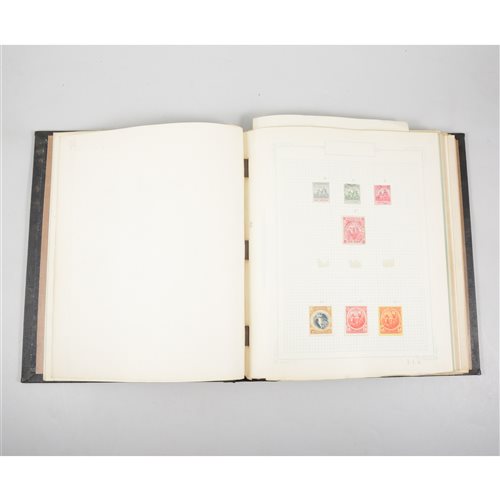 Lot 117 - Stamp album: part filled with world stamps, pre 1920