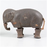 Lot 101 - Late 19th Century cast iron walking elephant toy