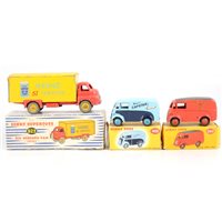 Lot 134 - Dinky Toys; no.923 Big Bedford Van 'Heinz Beans', no.465 Morris commercial van 'Captain', no.260 Royal Mail van, all boxed, (3).