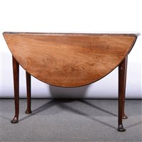 Lot 420 - George III mahogany drop-leaf supper table