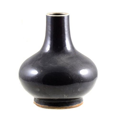 Lot 53 - Chinese aubergine monochrome vase