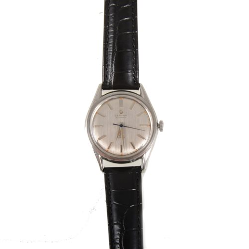 Lot 254 - Certina - a gentleman's Certina DS Automatic with circular silvered baton dial having a centre seconds hand in a 34mm diameter steel case and back, strap model