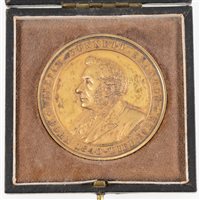 Lot 313 - A 9 carat gold medallion by Arthur Fenwick Ltd, engraved "Awarded To HW Daltry For Original Work In Entomology 1930" by the North Staffordshire Field Club