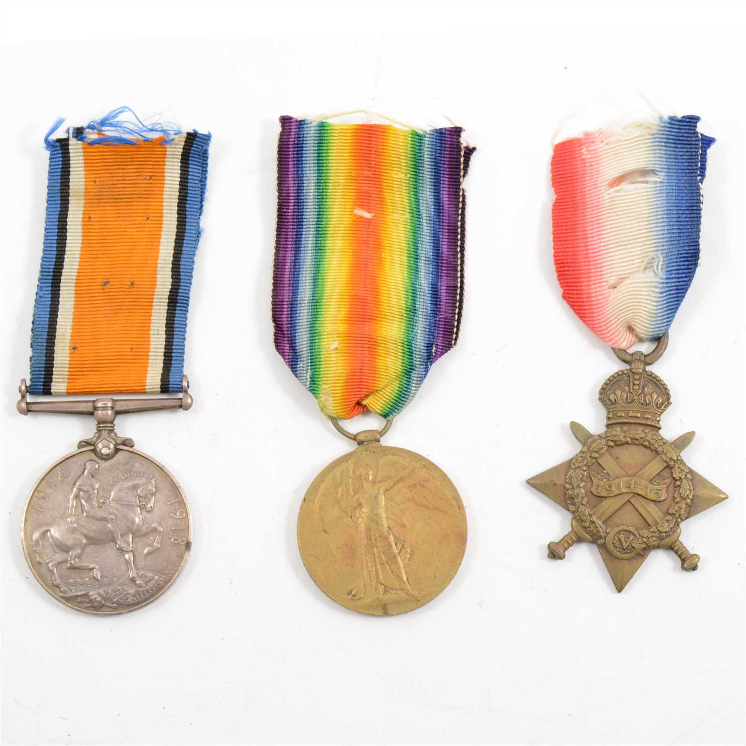 Lot 166 - Medals: WW1 group of three