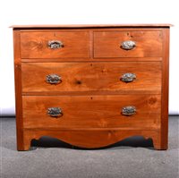 Lot 465 - Victorian restained walnut chest of drawers