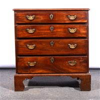 Lot 394 - George II mahogany chest of drawers.