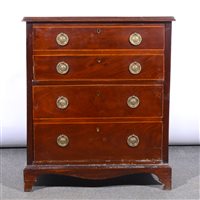 Lot 432 - Edwardian mahogany chest of drawers, adapted