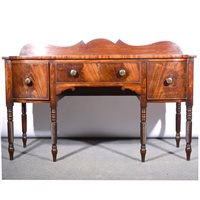 Lot 463 - George III mahogany bowfront sideboard