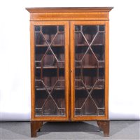 Lot 362 - Edwardian inlaid mahogany bookcase.