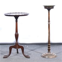 Lot 403 - Victorian mahogany side table; a wine table, and a smoker's companion.