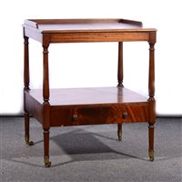 Lot 392 - Mahogany two-tier whatnot.