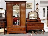 Lot 468 - Edwardian inlaid mahogany two-piece bedroom suite