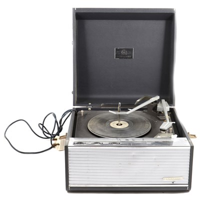 Lot 436 - Dynatron vinyl record player; along with a small quantity of vinyl LP music records