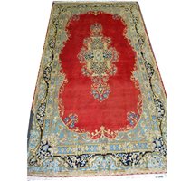 Lot 491 - Kashan rug, 297cm x 140cm