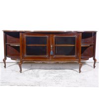 Lot 457 - Late Victorian stained walnut sideboard base