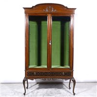 Lot 359 - Chippendale revival mahogany display cabinet.