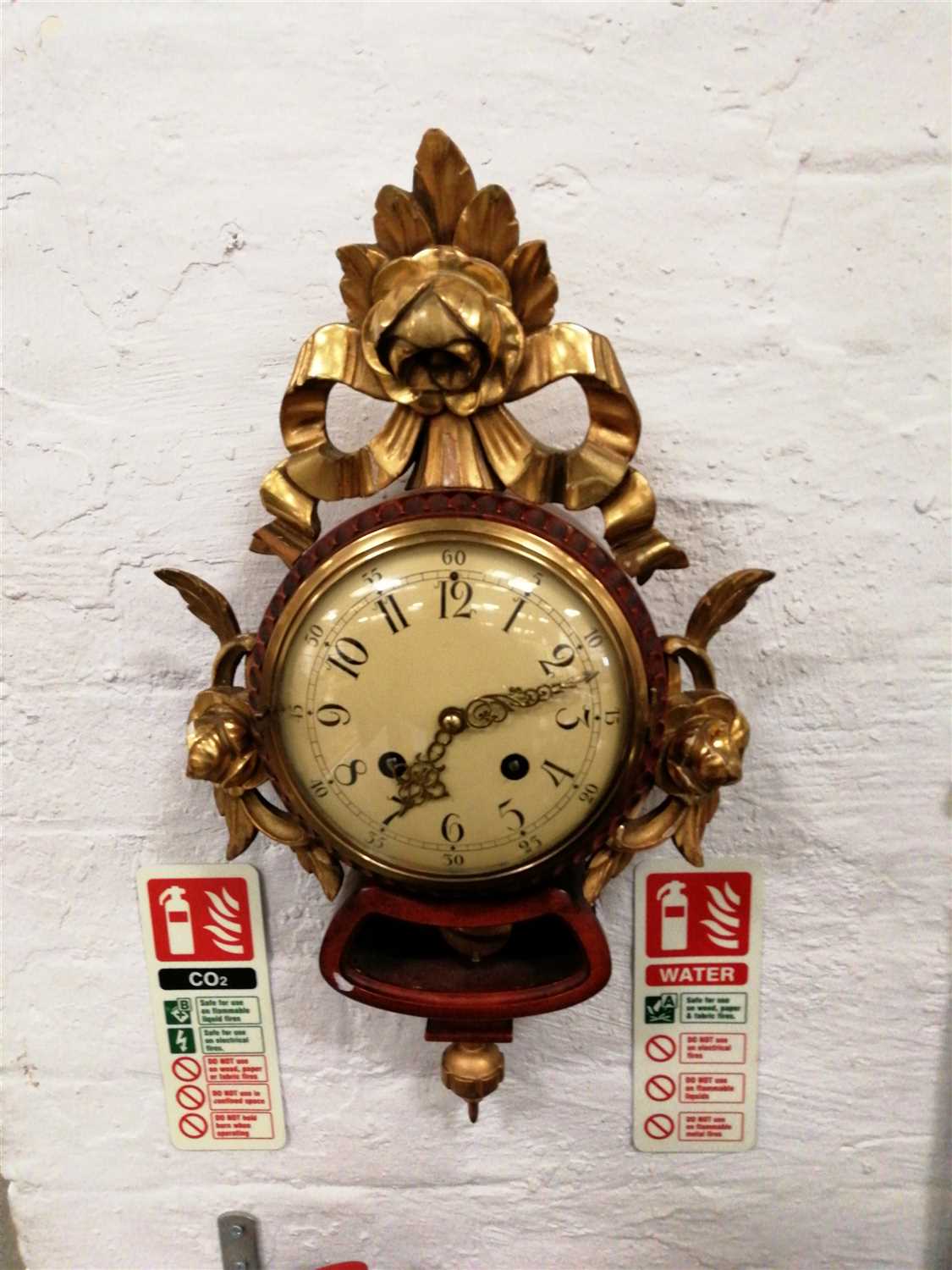 Lot 204 - Swedish stained wood and gilt gesso Cartel clock, ...