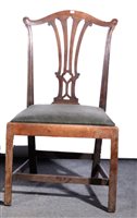 Lot 415A - Pair of Hepplewhite style dining chairs