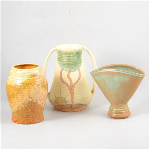 Lot 81 - Five assorted items of British Art Pottery, including Prinknash, Iden and Price Bros.