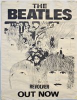 Lot 404 - The Beatles original poster advertising the release of the album Revolver, mounted on card.