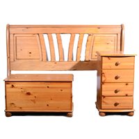 Lot 408 - Suite of modern pine bedroom furniture