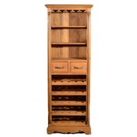 Lot 375 - Modern pine cabinet and wine rack